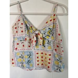 Monteau cropped fruit tank medium